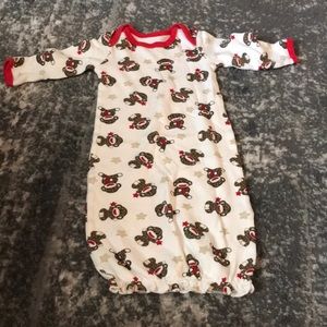 0-6 month Sock Monkey gown